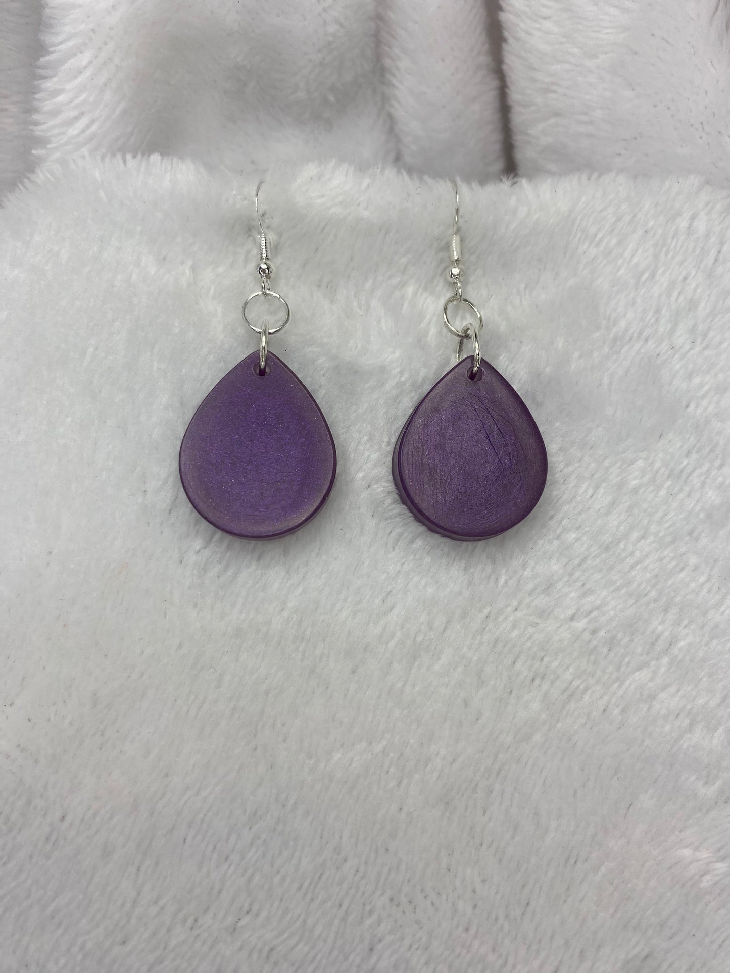 Purple Resin Earrings