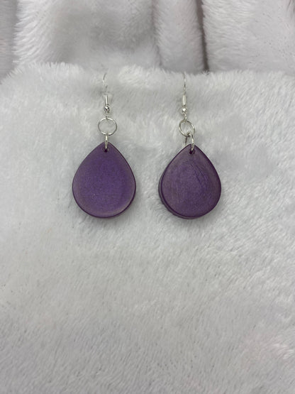 Purple Resin Earrings
