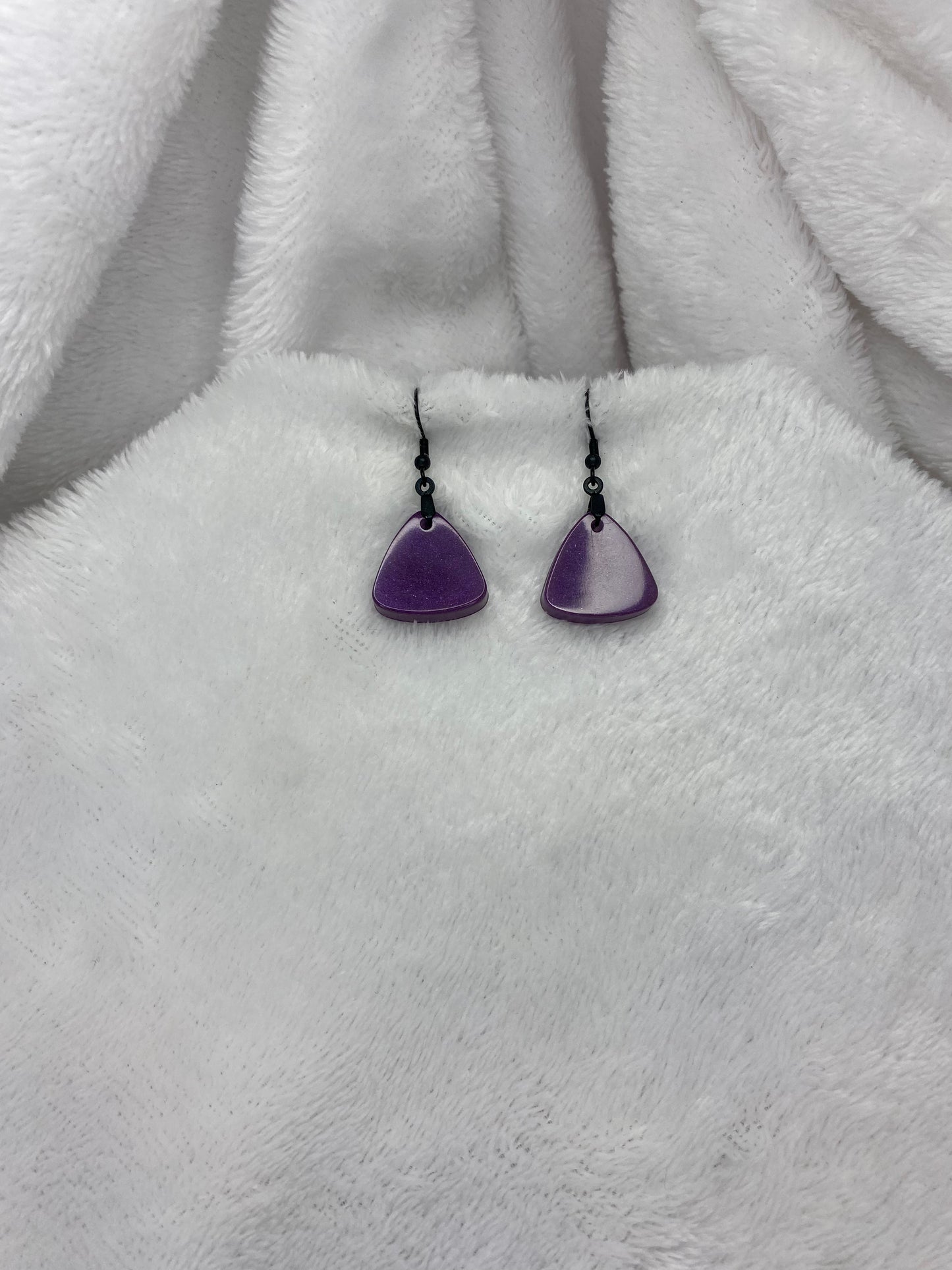 Purple Resin Earrings