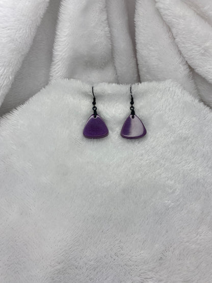 Purple Resin Earrings