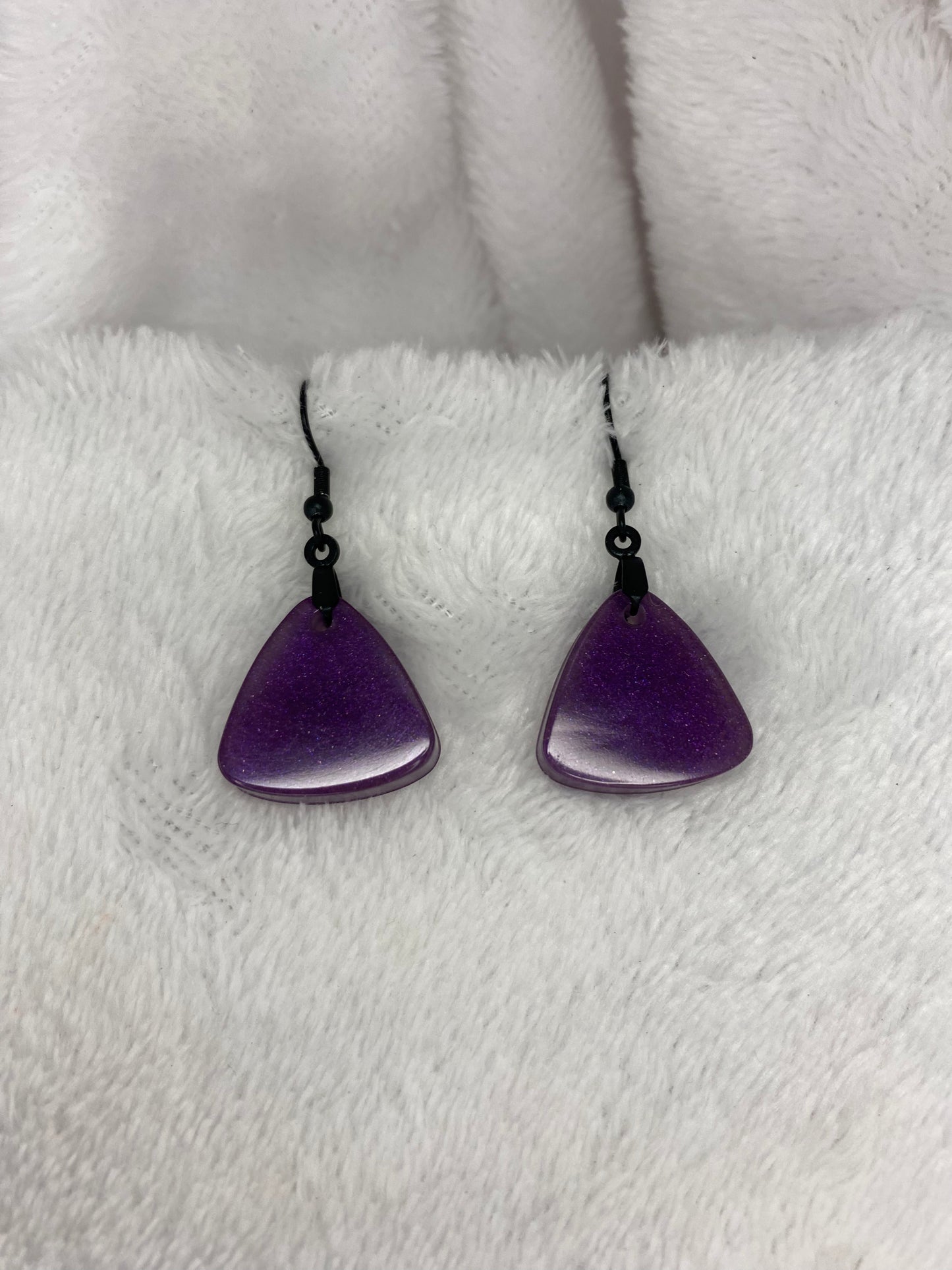 Purple Resin Earrings