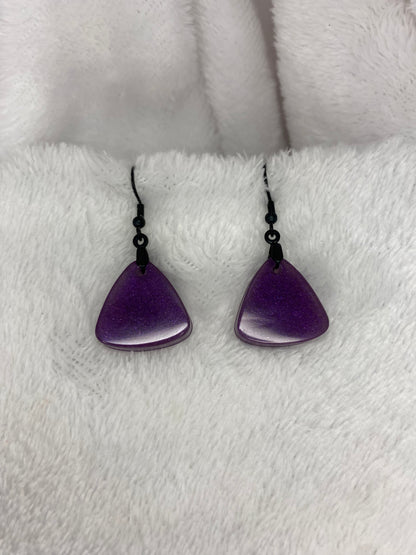 Purple Resin Earrings