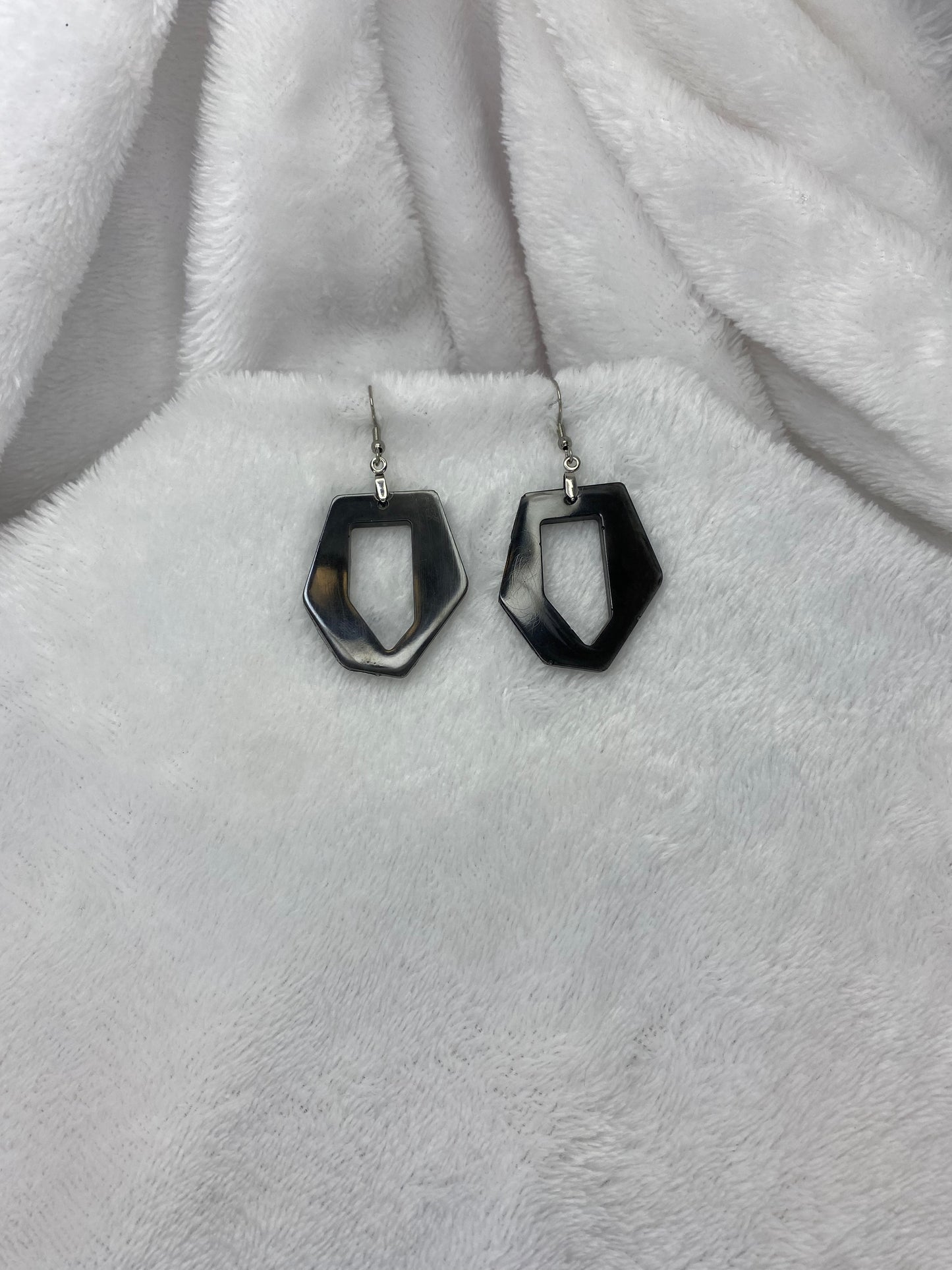 Black Resin Earrings