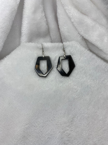 Black Resin Earrings