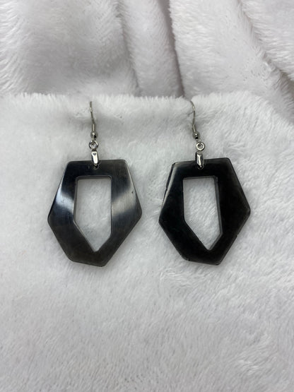 Black Resin Earrings