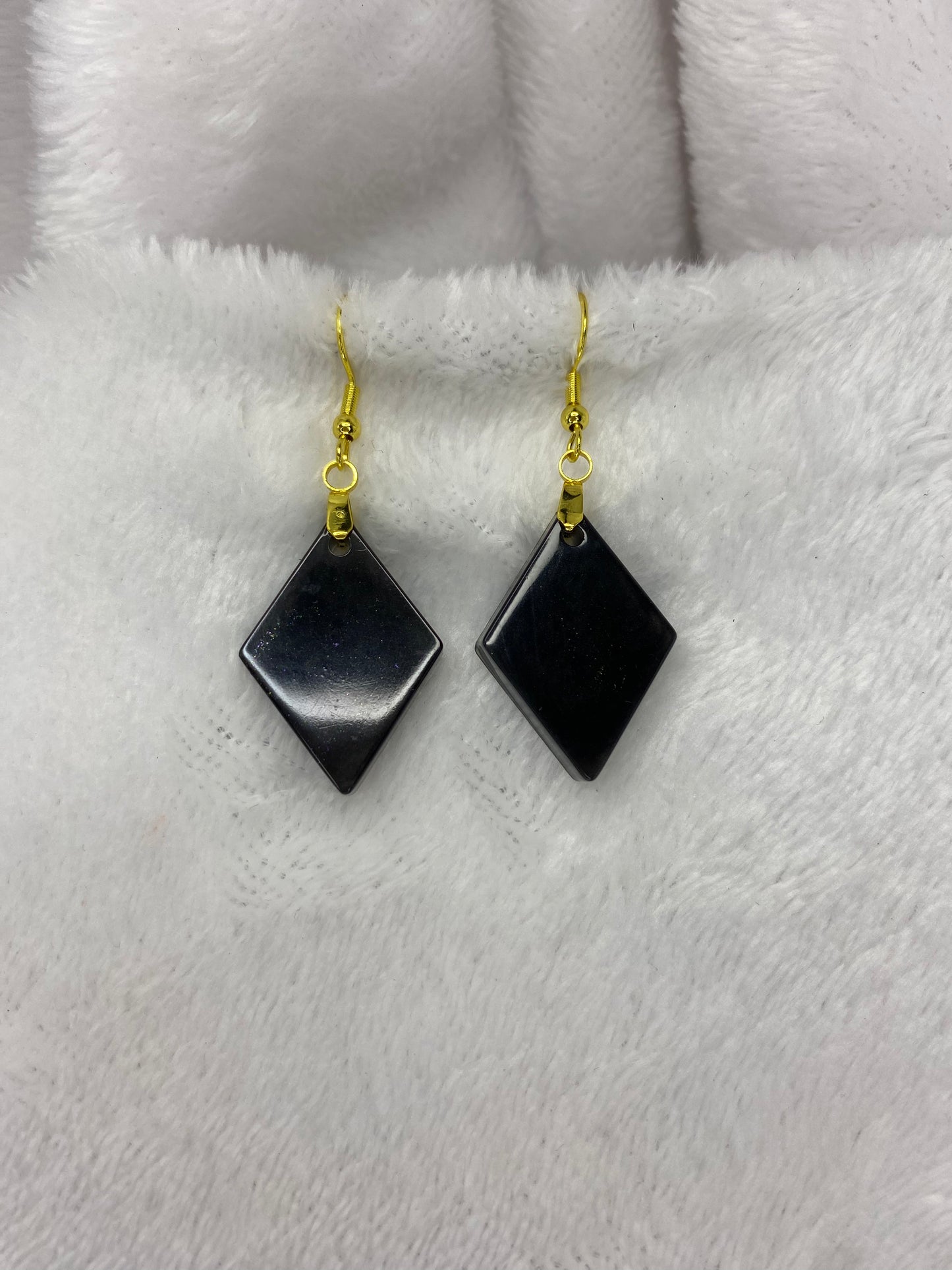 Black Resin Earrings