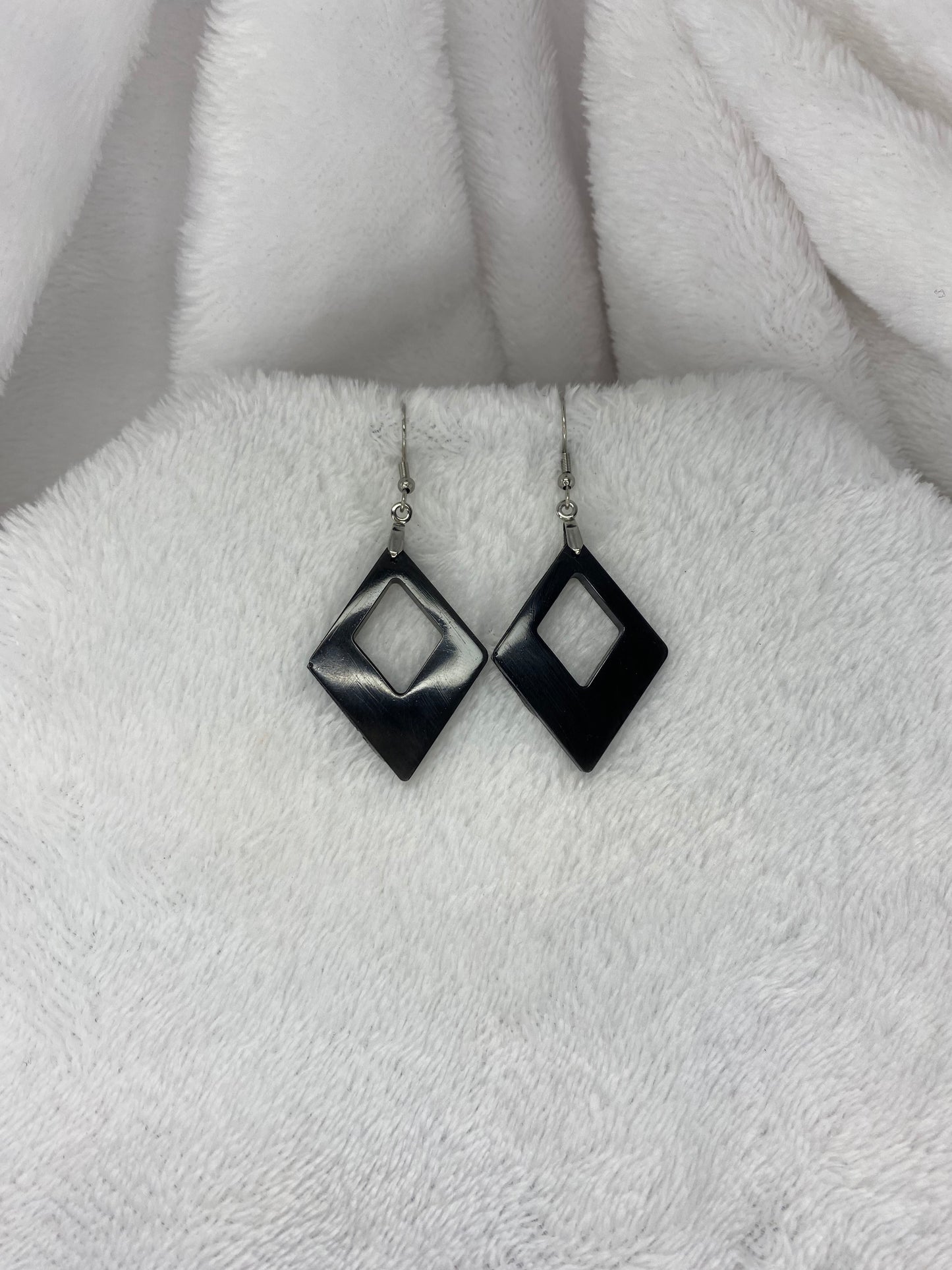 Black Resin Earrings