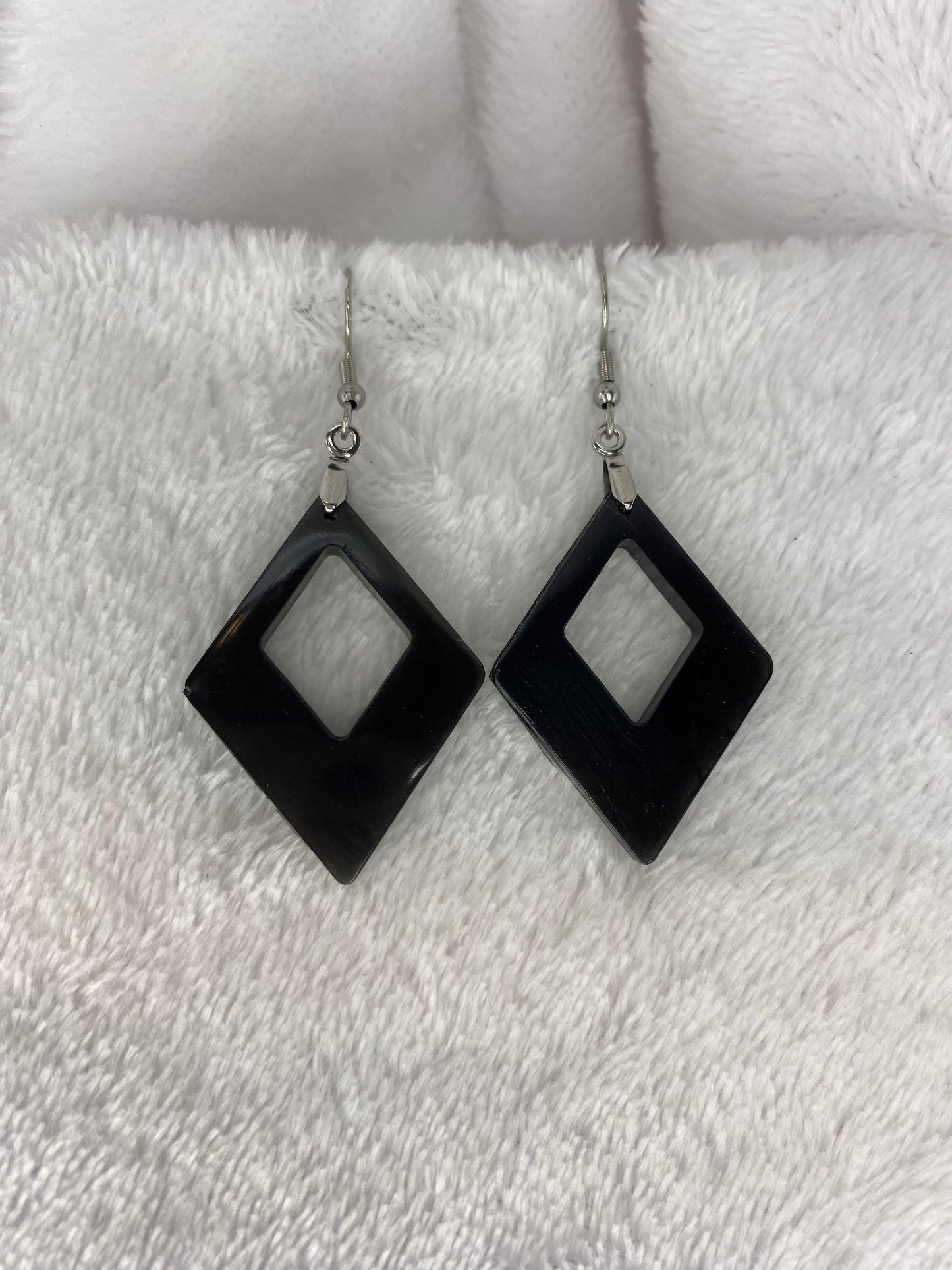 Black Resin Earrings