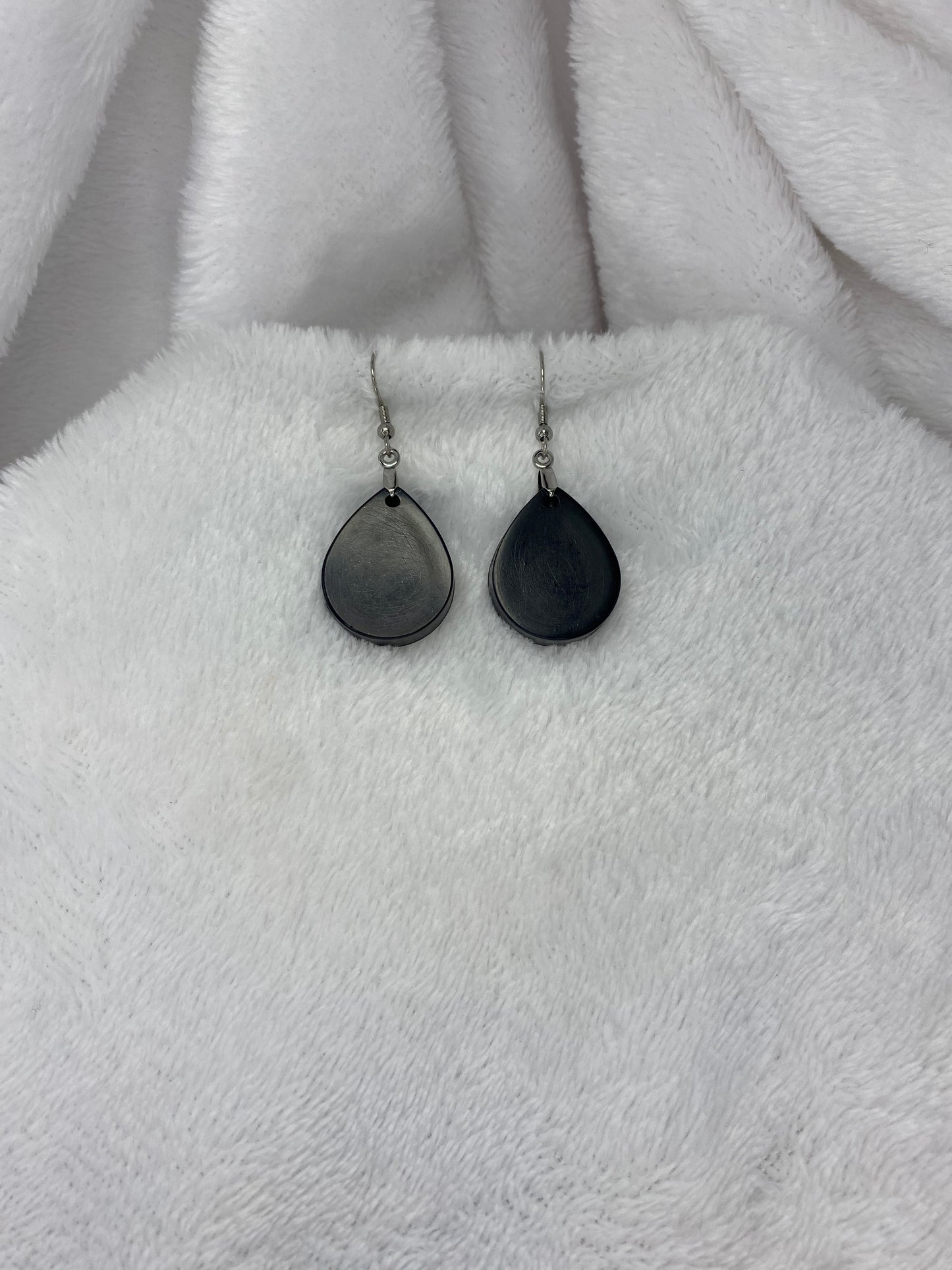 Black Resin Earrings