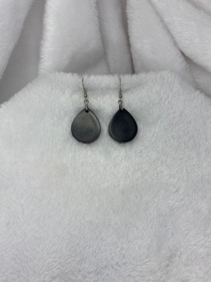 Black Resin Earrings