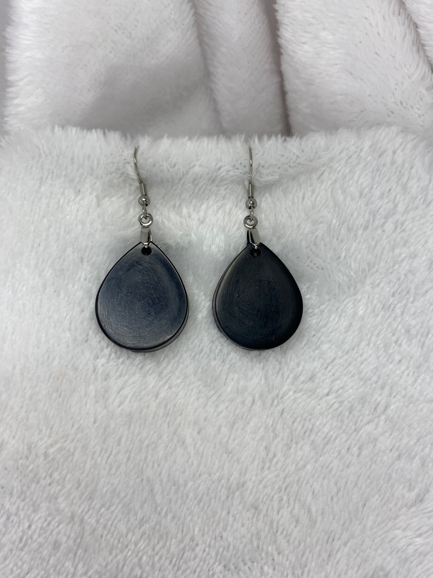 Black Resin Earrings