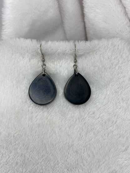 Black Resin Earrings