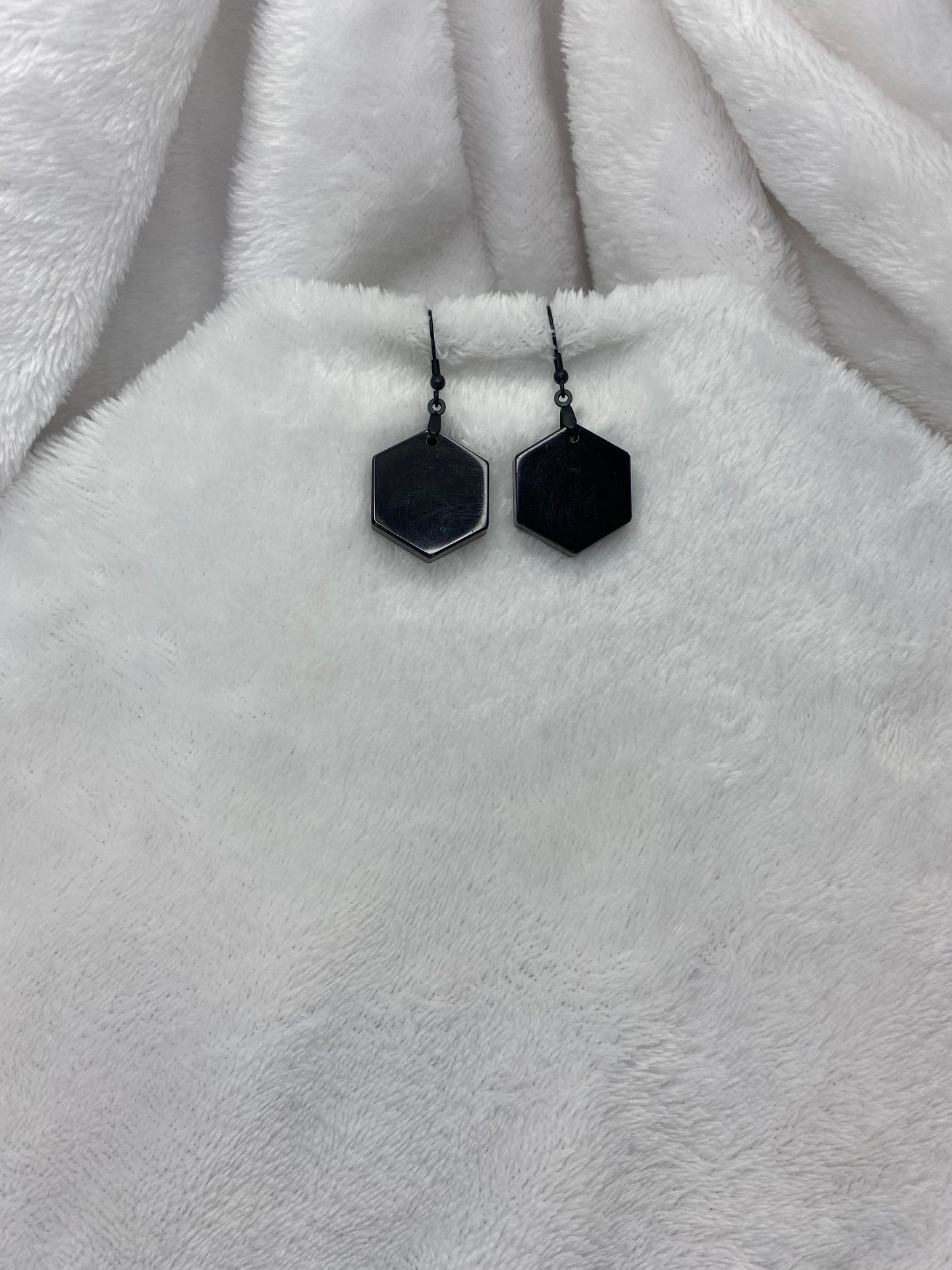 Black Resin Earrings