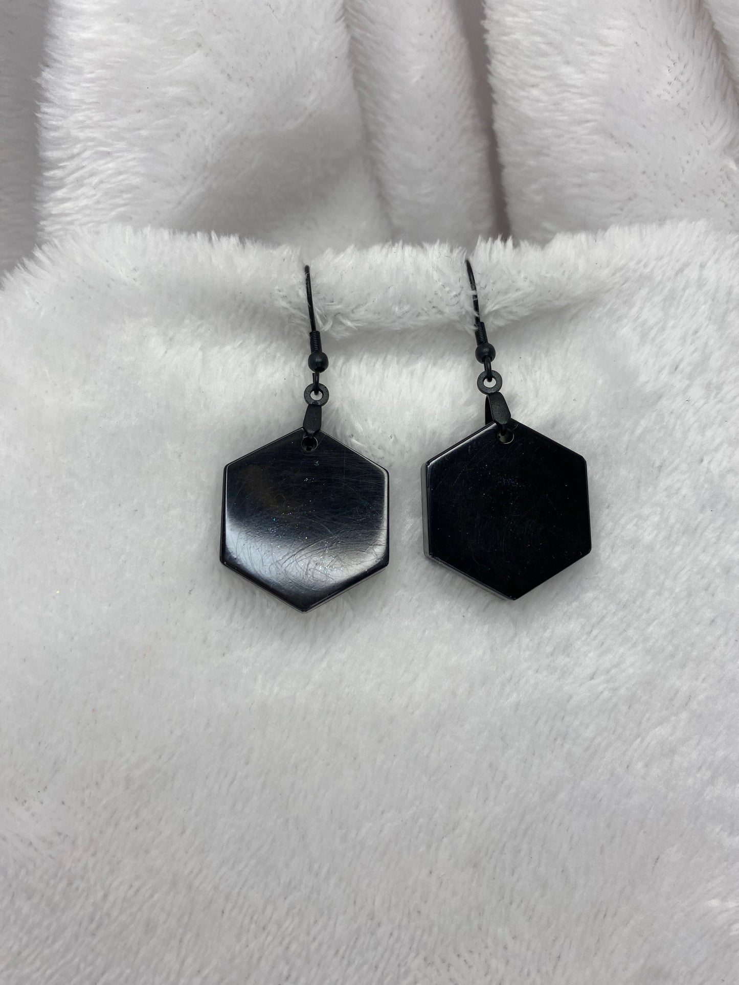 Black Resin Earrings