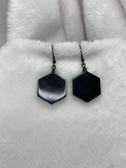 Black Resin Earrings