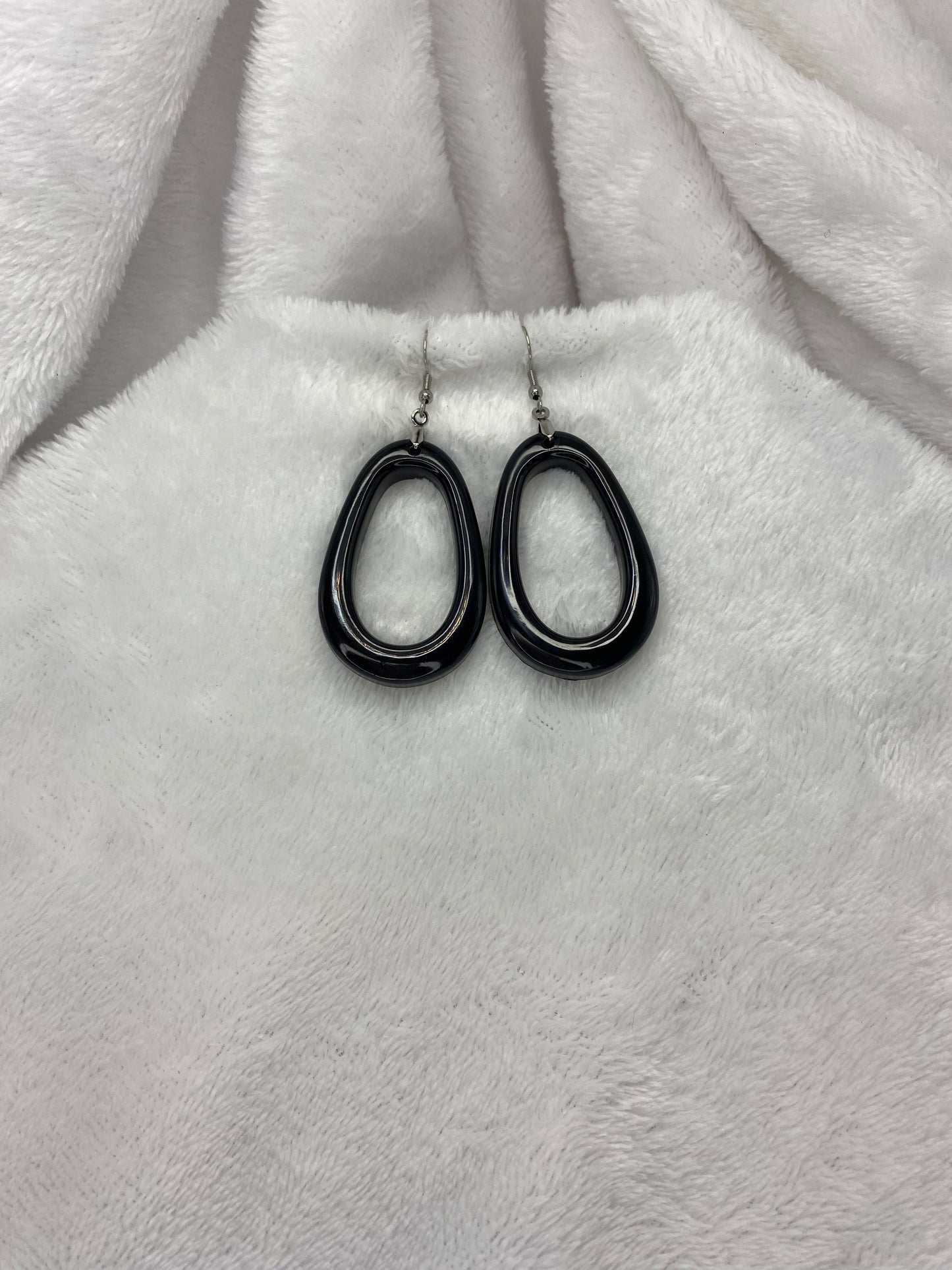 Black Resin Earrings