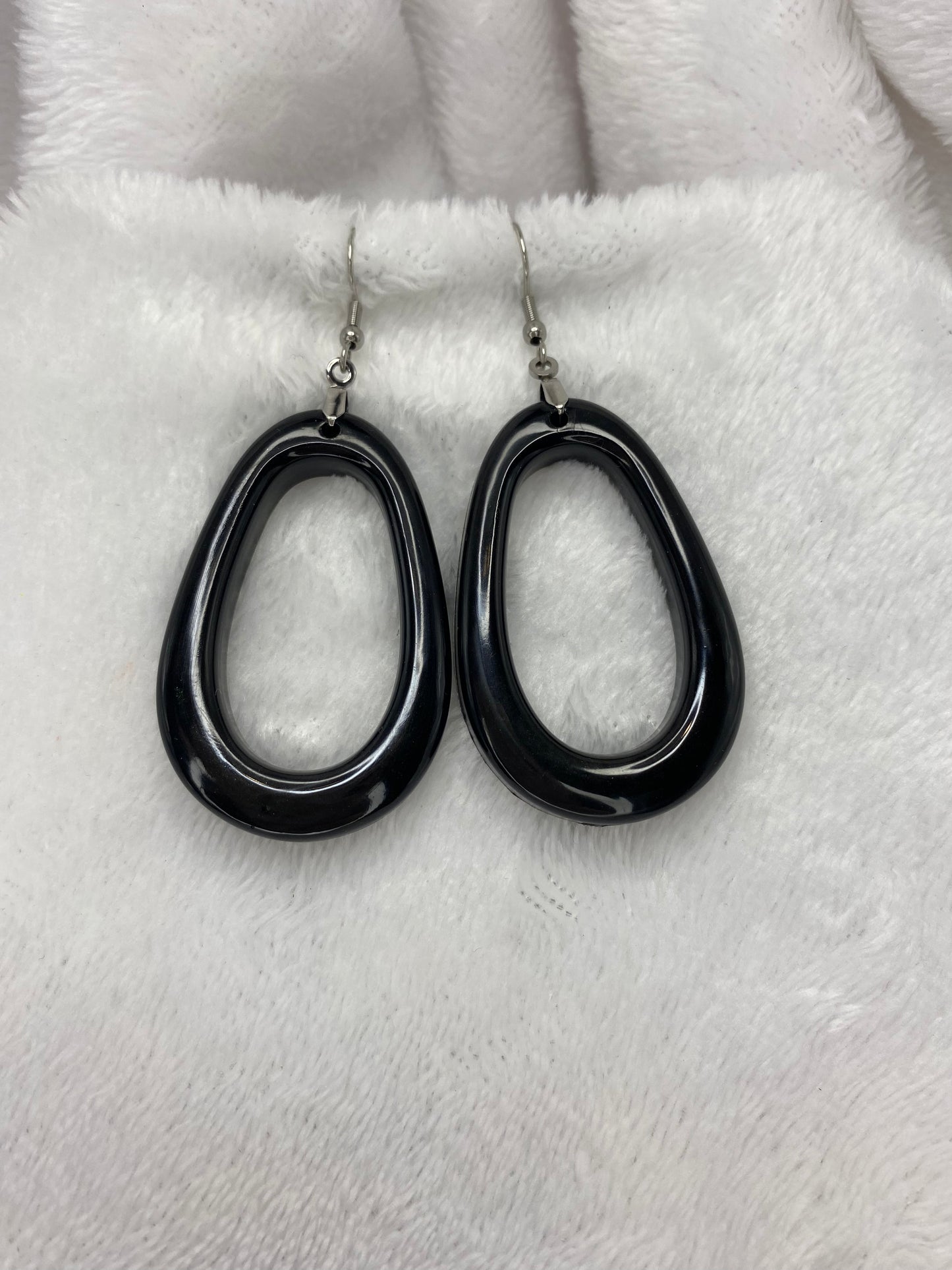 Black Resin Earrings