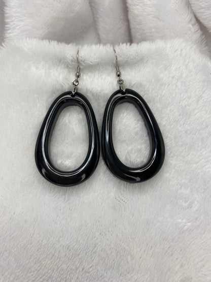 Black Resin Earrings