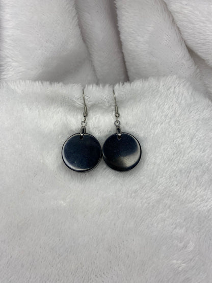 Black Resin Earrings