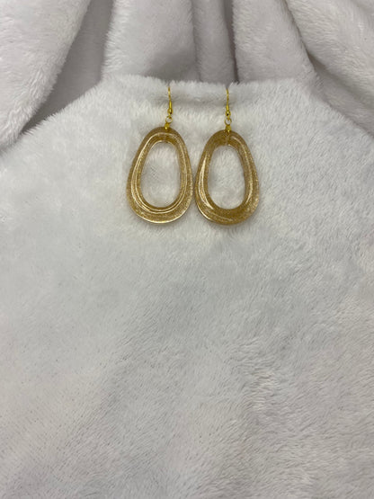 Gold Holographic Glitter Earrings