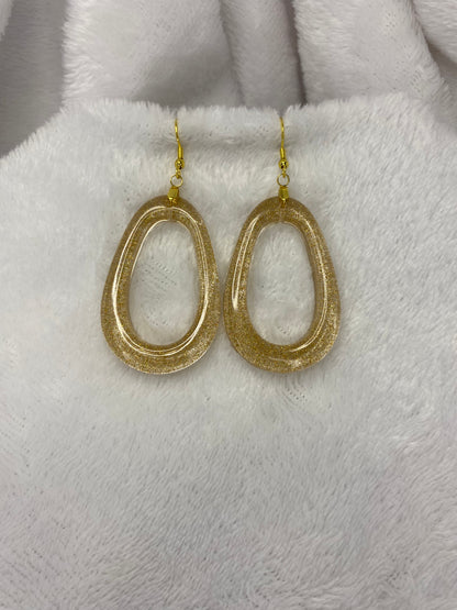 Gold Holographic Glitter Earrings