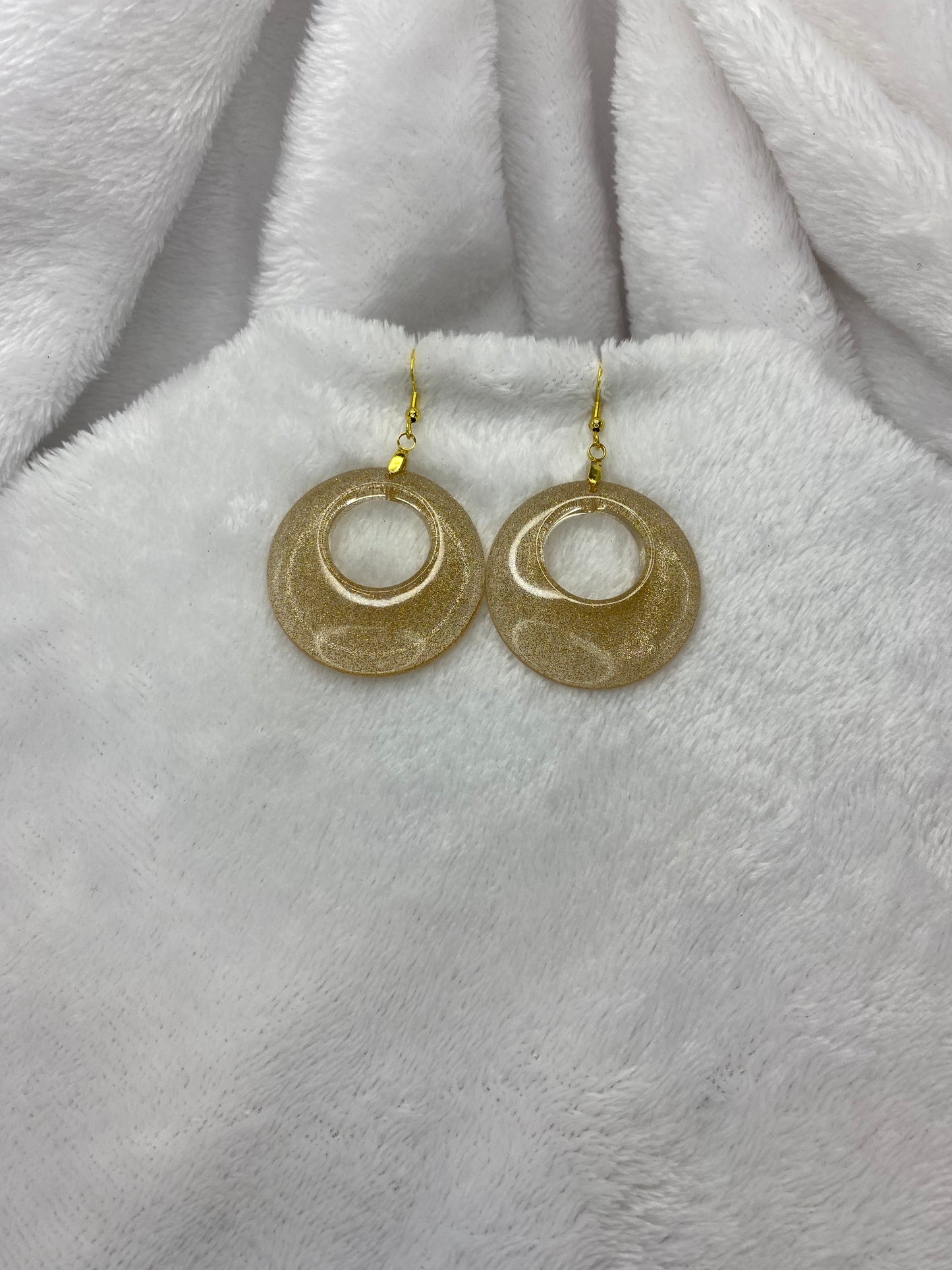 Gold Holographic Glitter Earrings