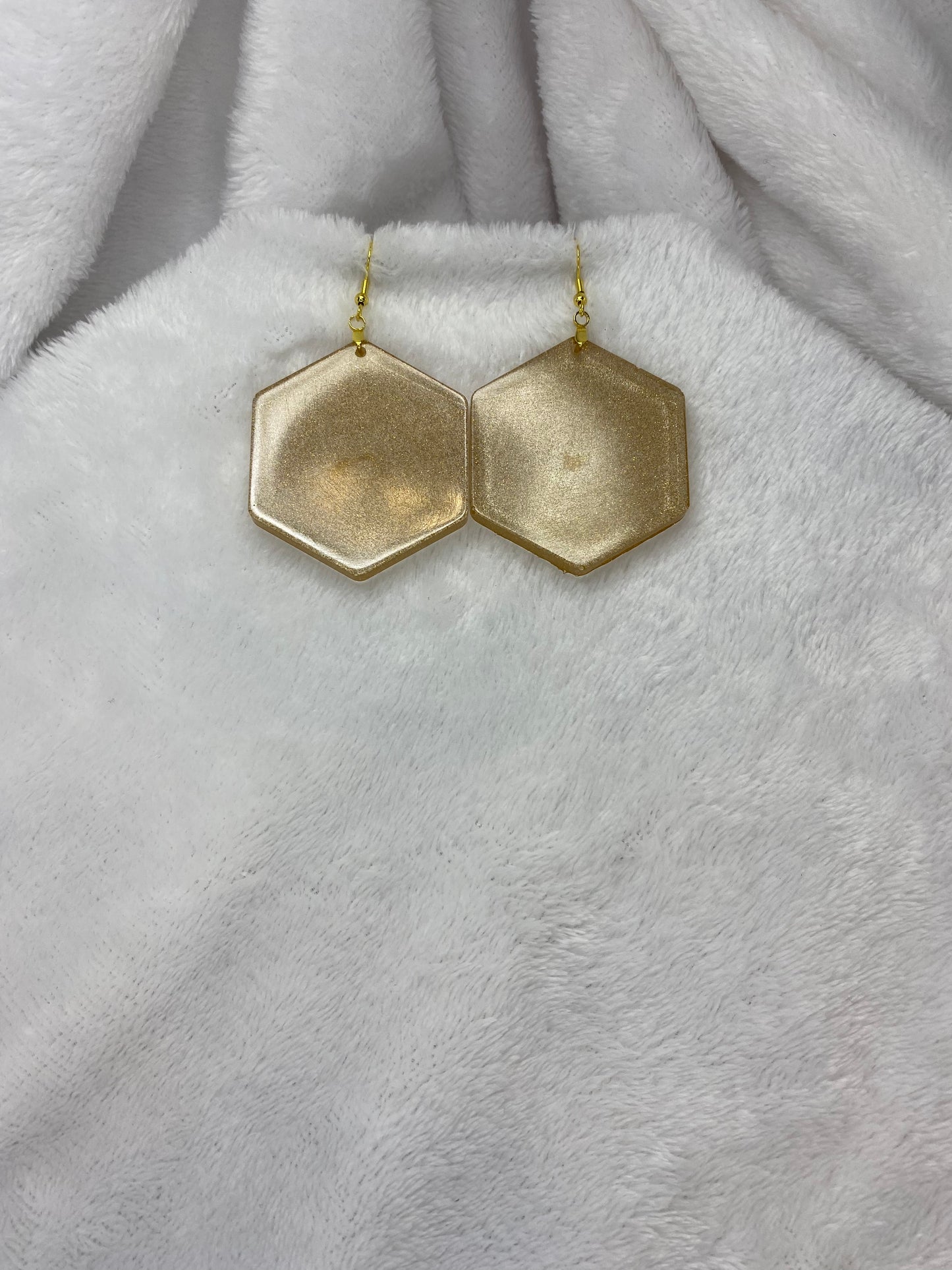 Gold Holographic Glitter Earrings