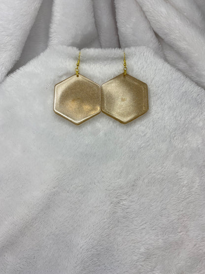 Gold Holographic Glitter Earrings