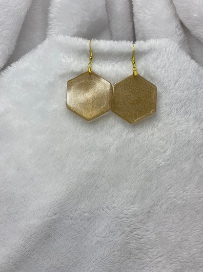 Gold Holographic Glitter Earrings