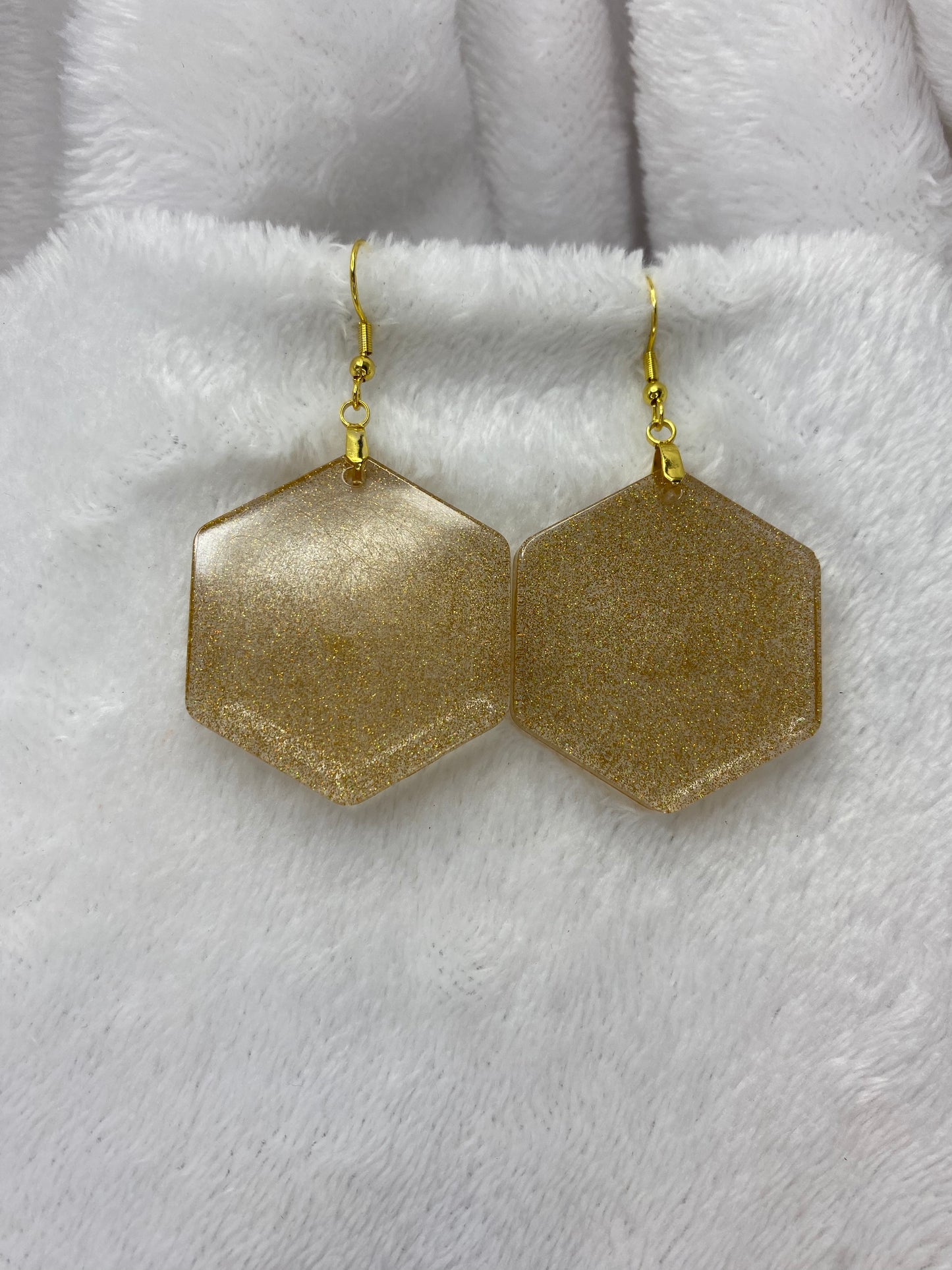Gold Holographic Glitter Earrings