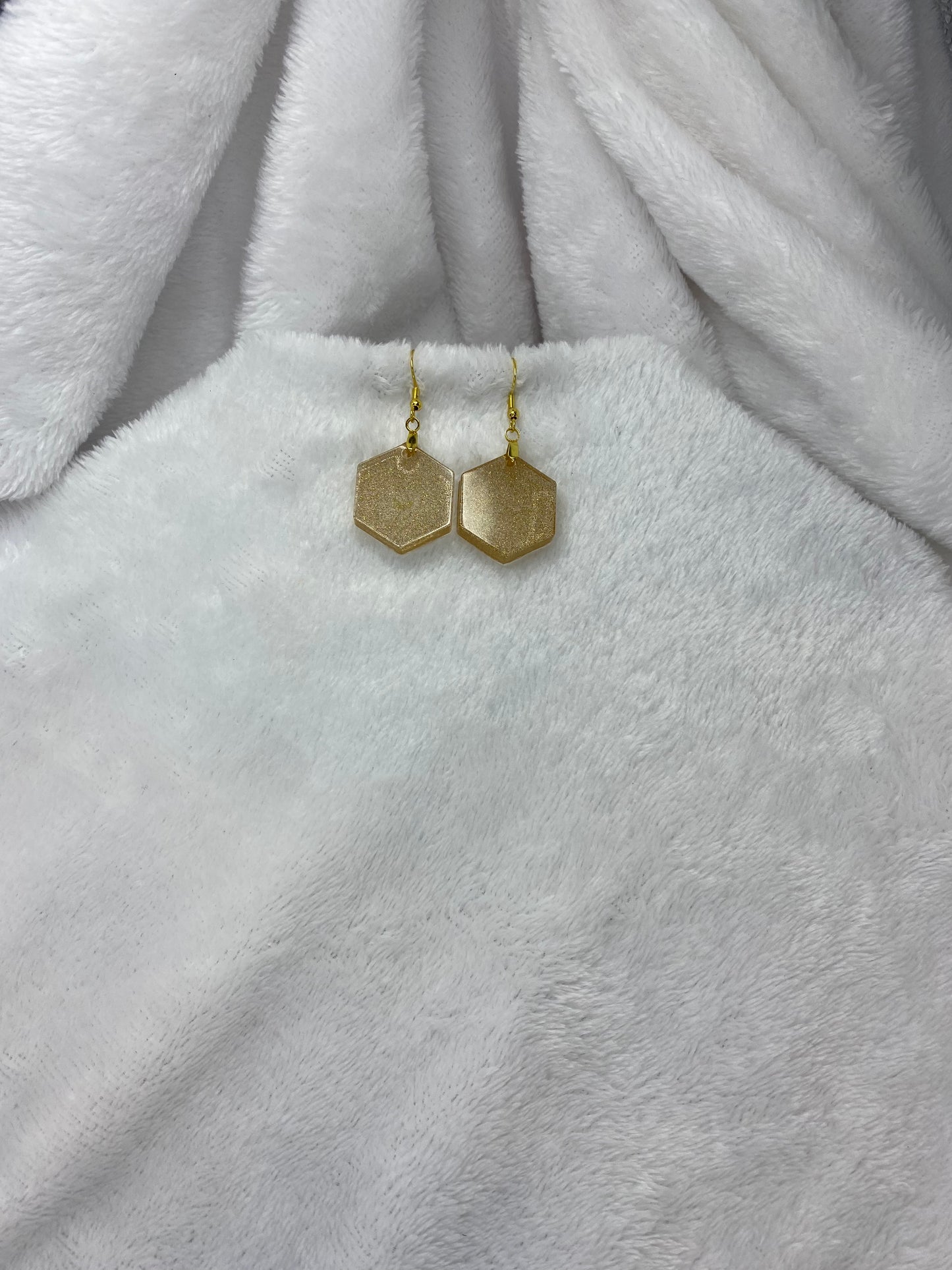 Gold Holographic Glitter Earrings