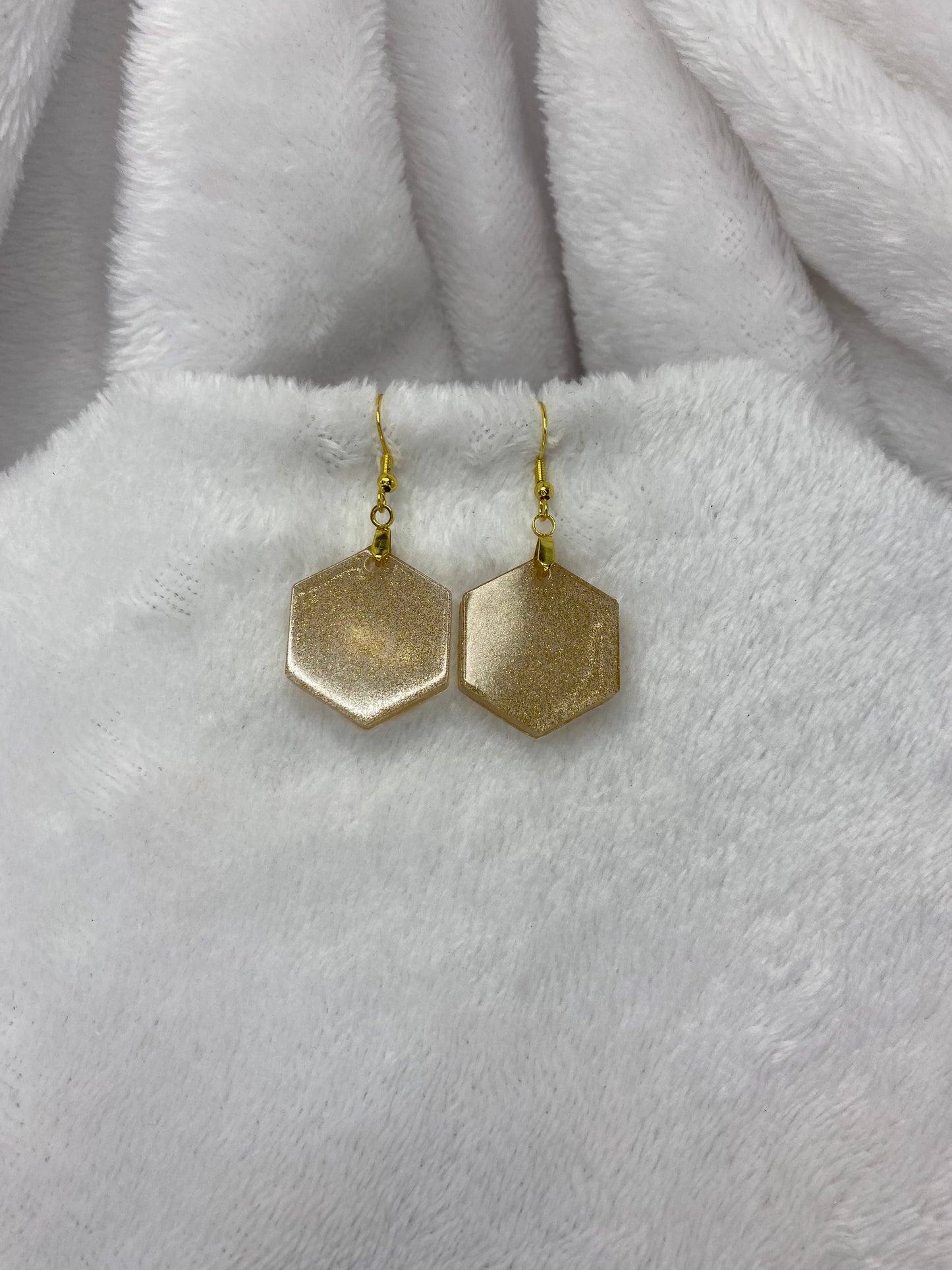 Gold Holographic Glitter Earrings