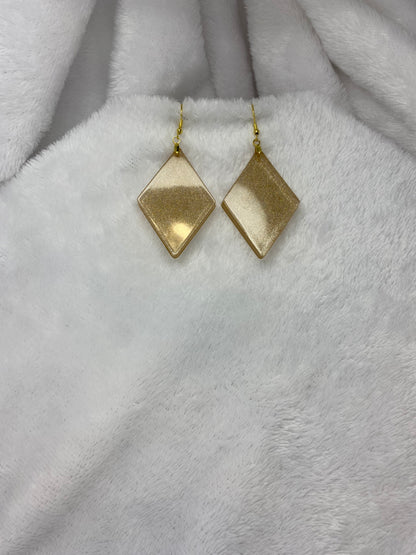 Gold Holographic Glitter Earrings