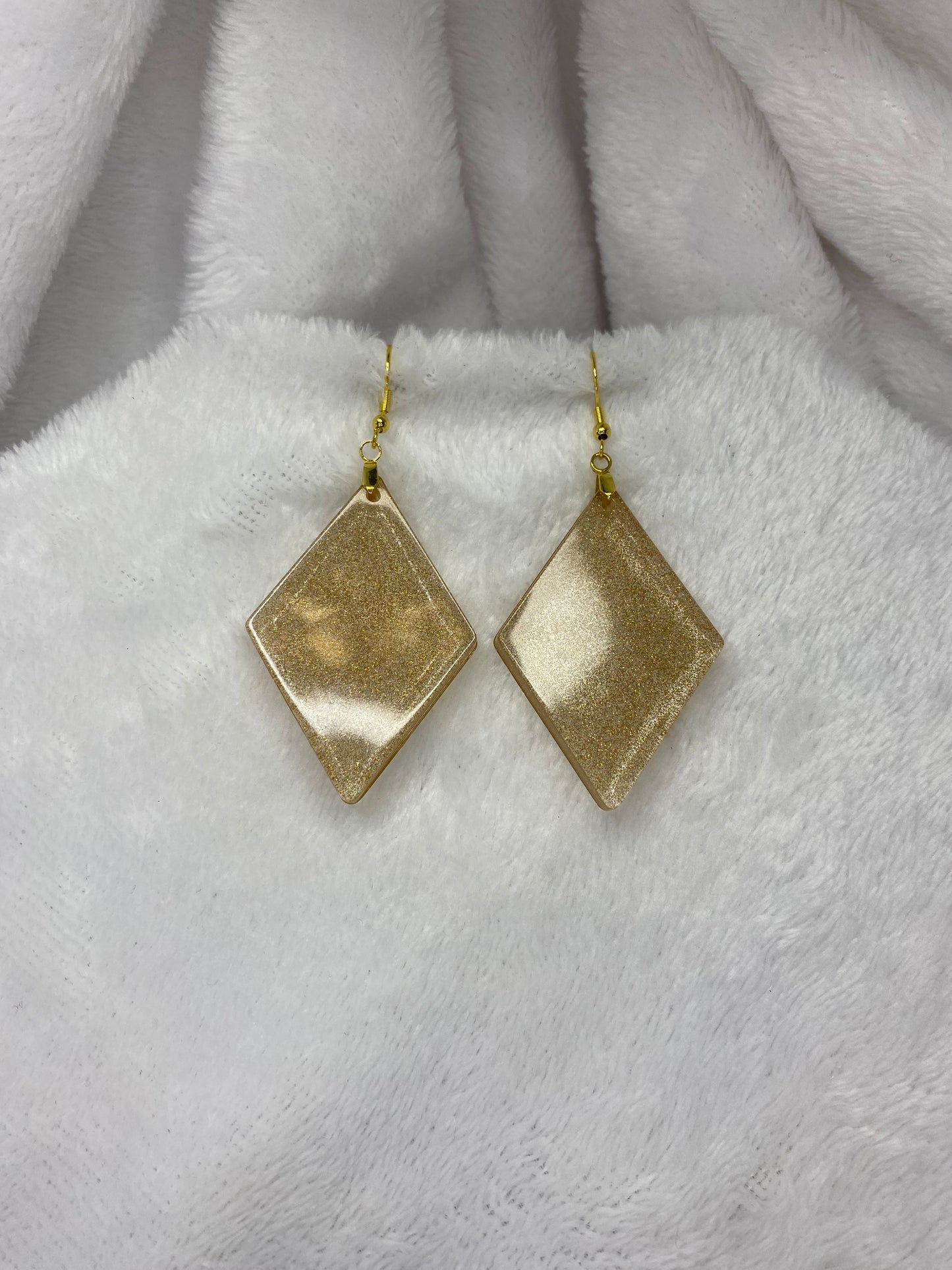 Gold Holographic Glitter Earrings