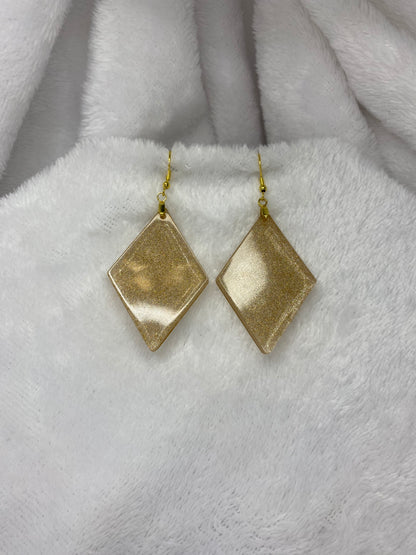 Gold Holographic Glitter Earrings