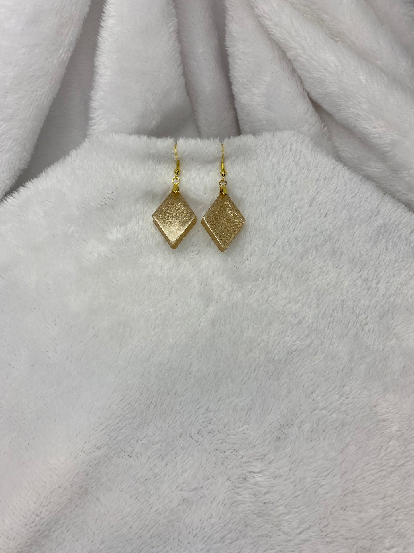 Gold Holographic Glitter Earrings