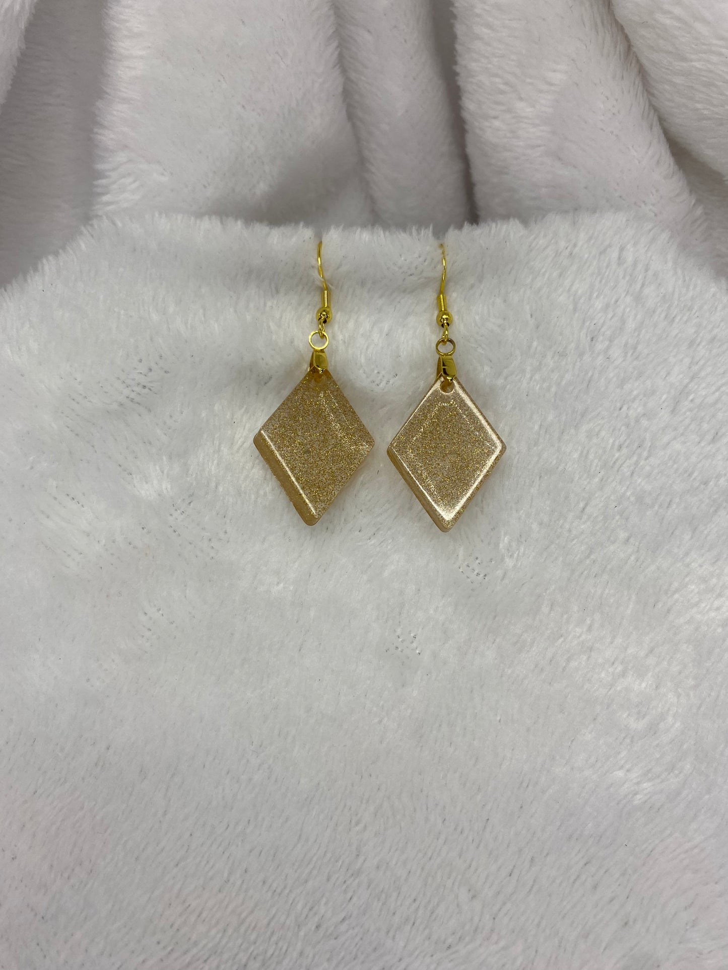 Gold Holographic Glitter Earrings