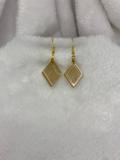 Gold Holographic Glitter Earrings