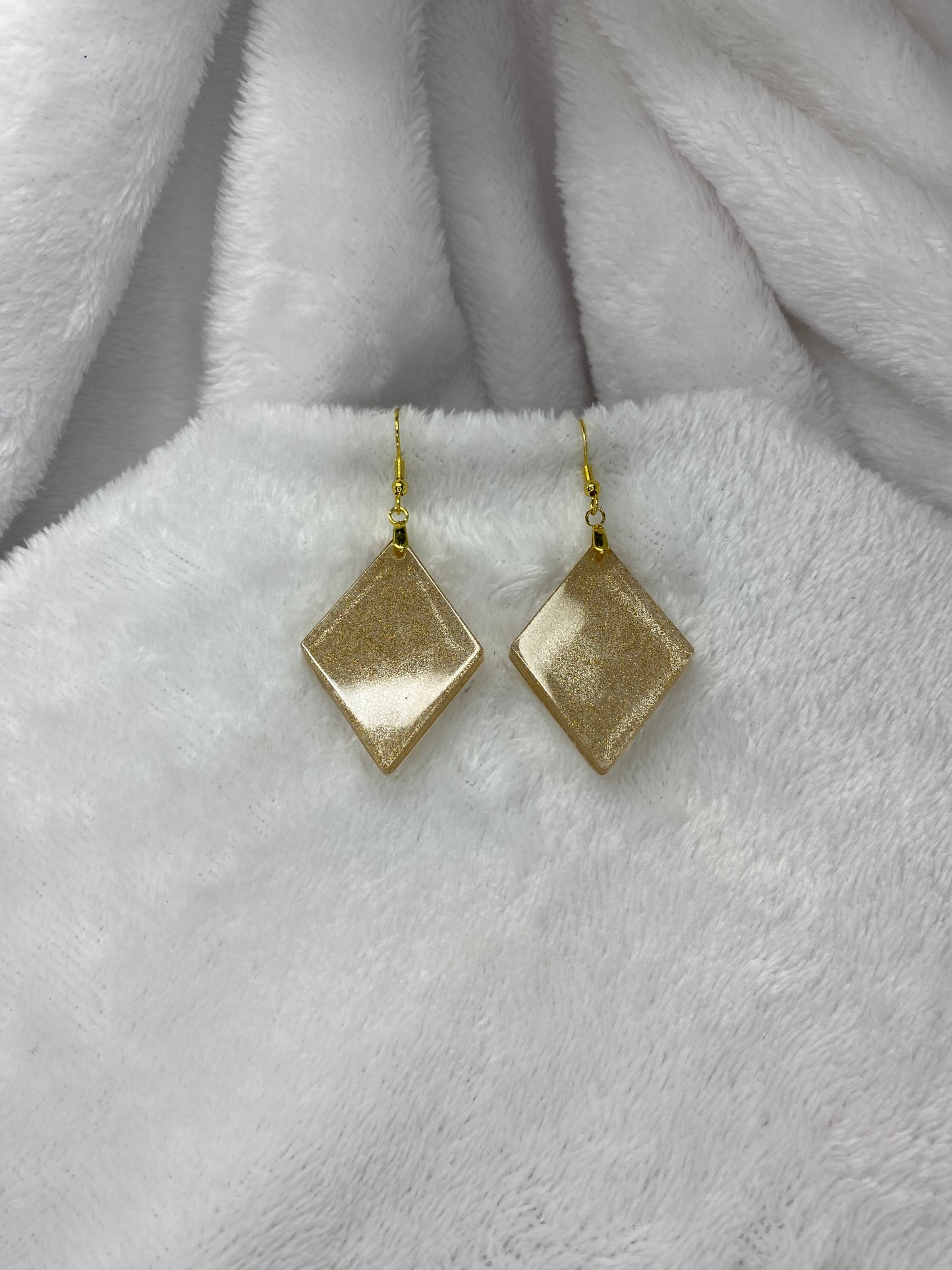 Gold Holographic Glitter Earrings