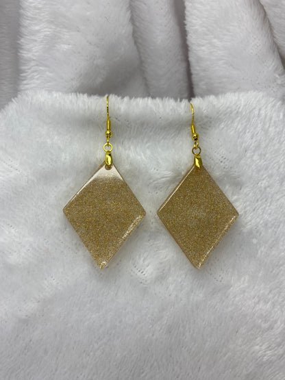 Gold Holographic Glitter Earrings