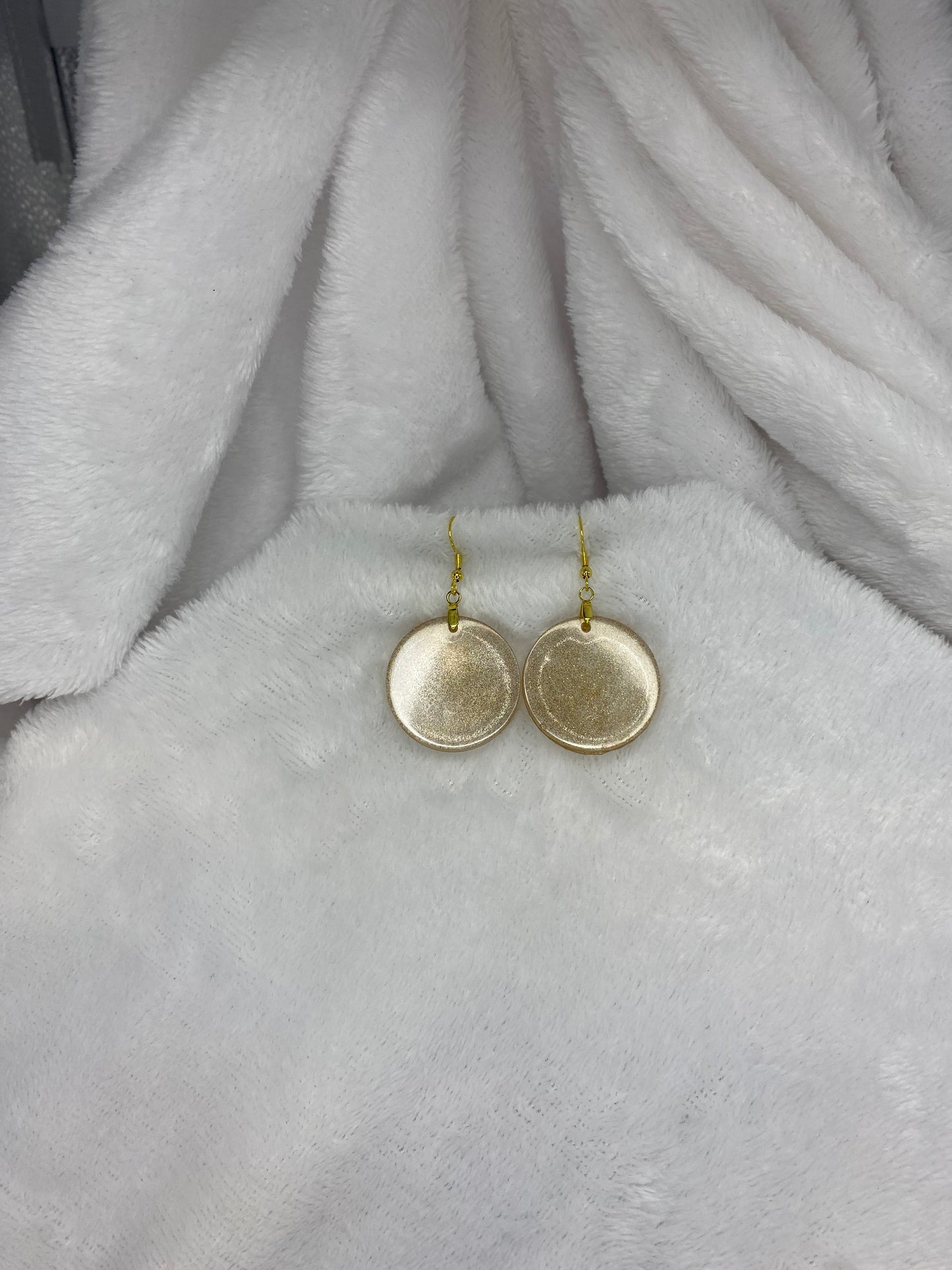 Gold Holographic Glitter Earrings