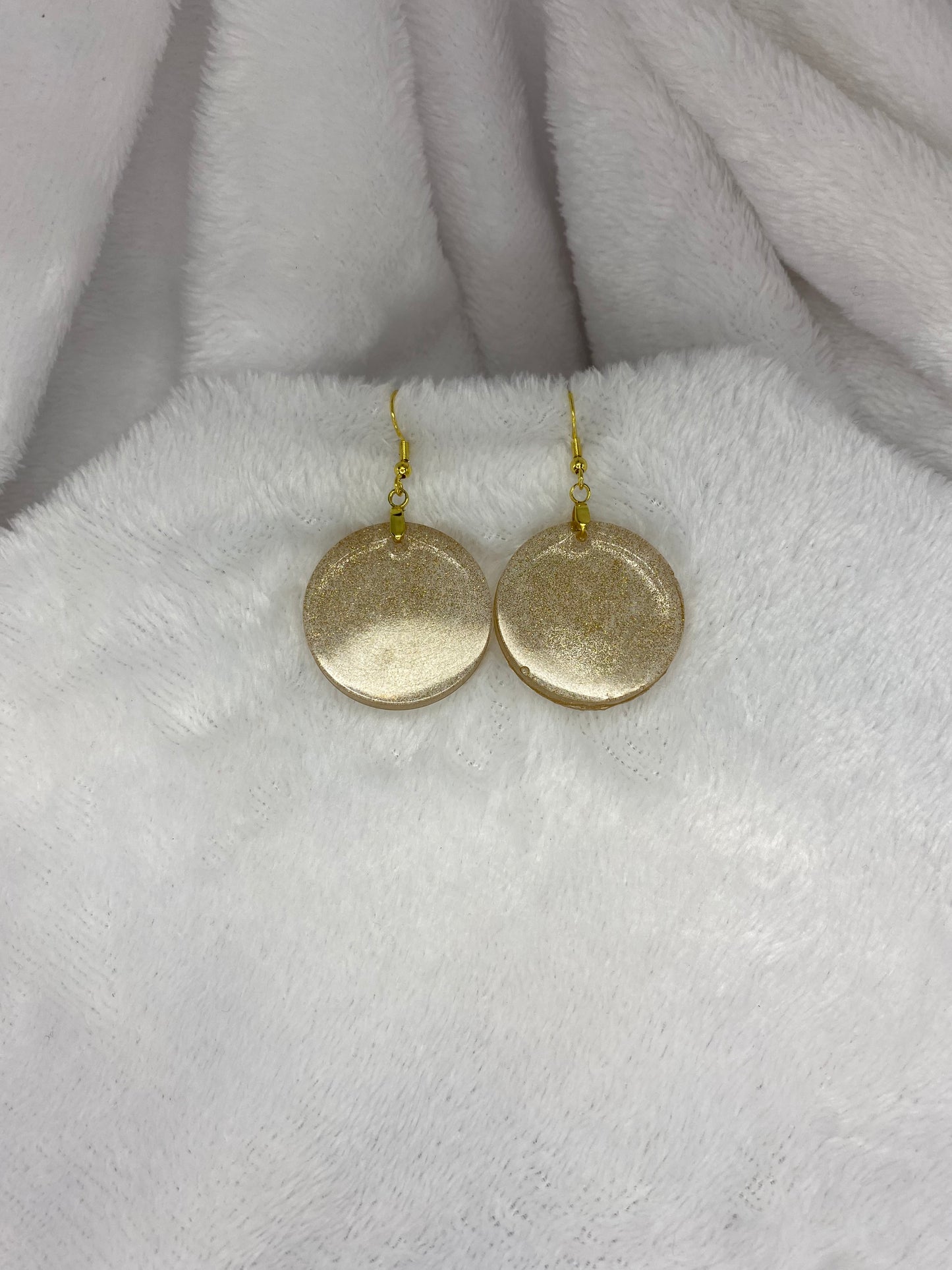 Gold Holographic Glitter Earrings