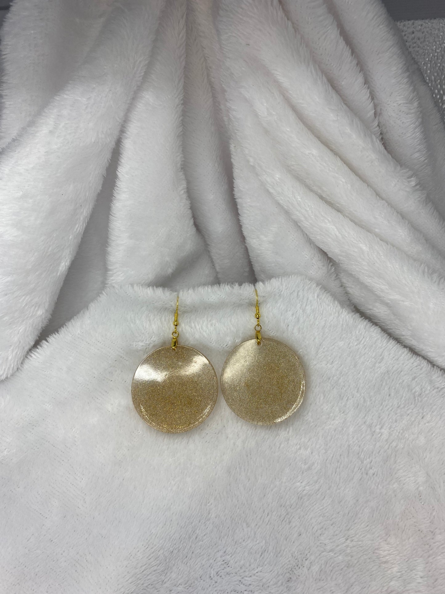 Gold Holographic Glitter Earrings