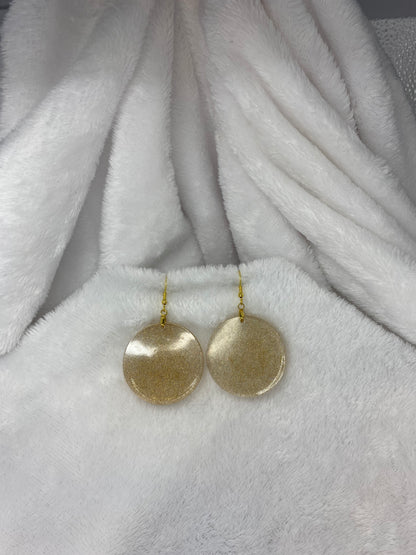 Gold Holographic Glitter Earrings