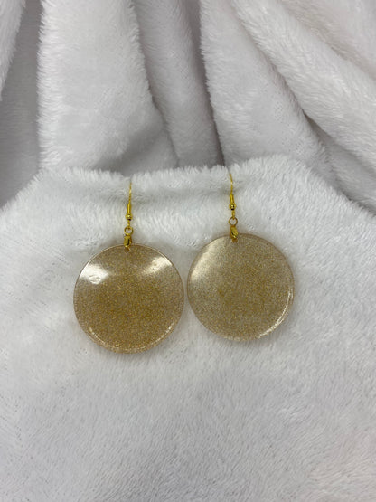 Gold Holographic Glitter Earrings