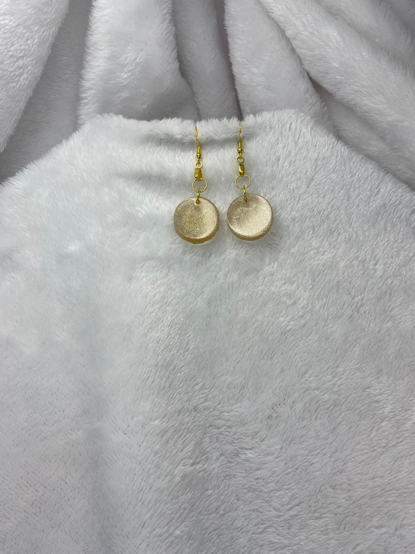 Gold Holographic Glitter Earrings