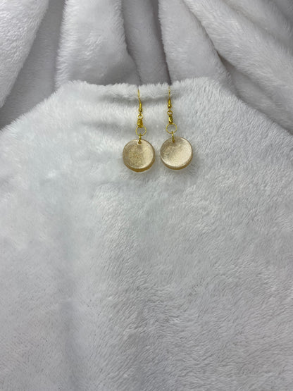 Gold Holographic Glitter Earrings