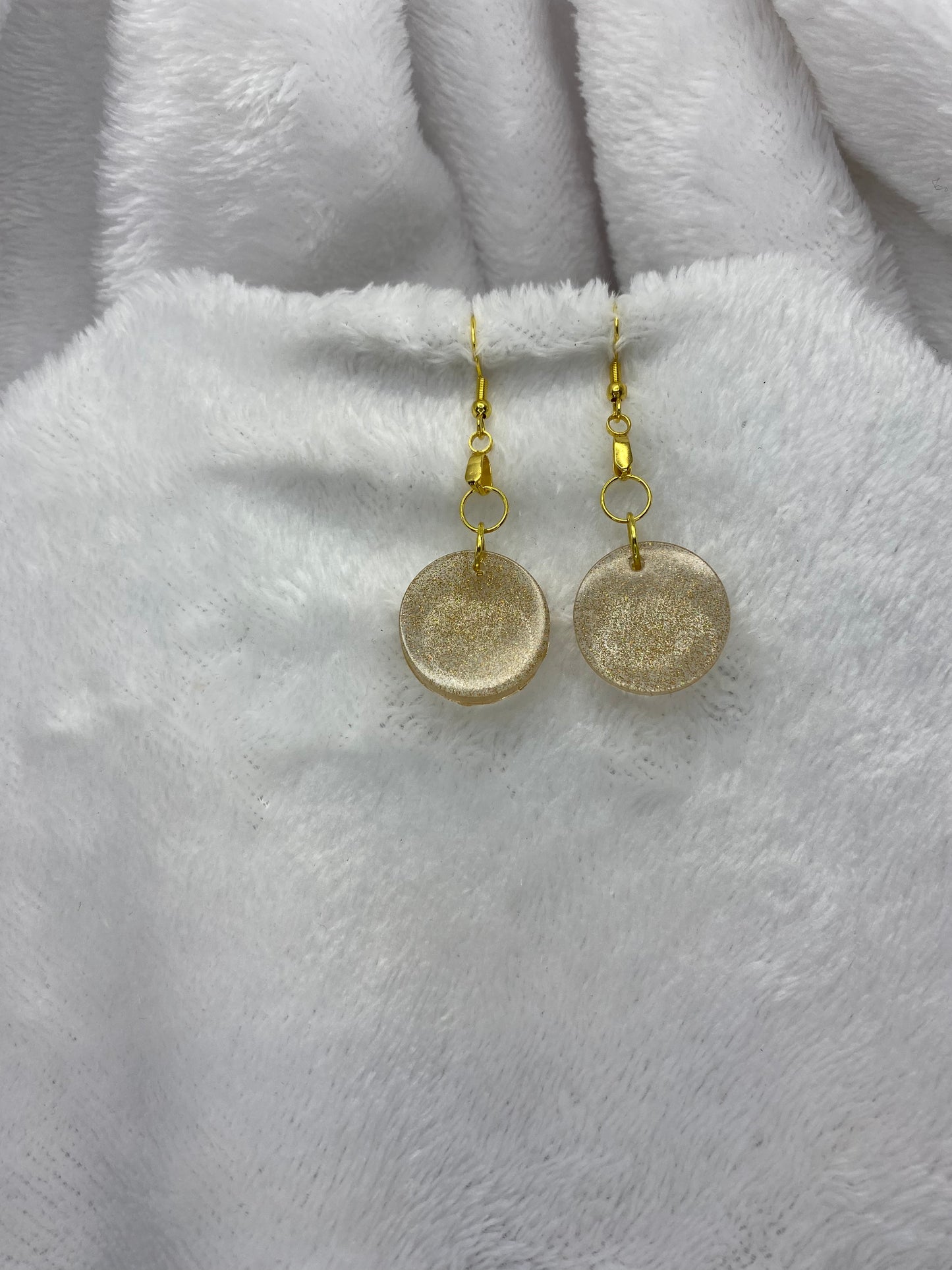 Gold Holographic Glitter Earrings