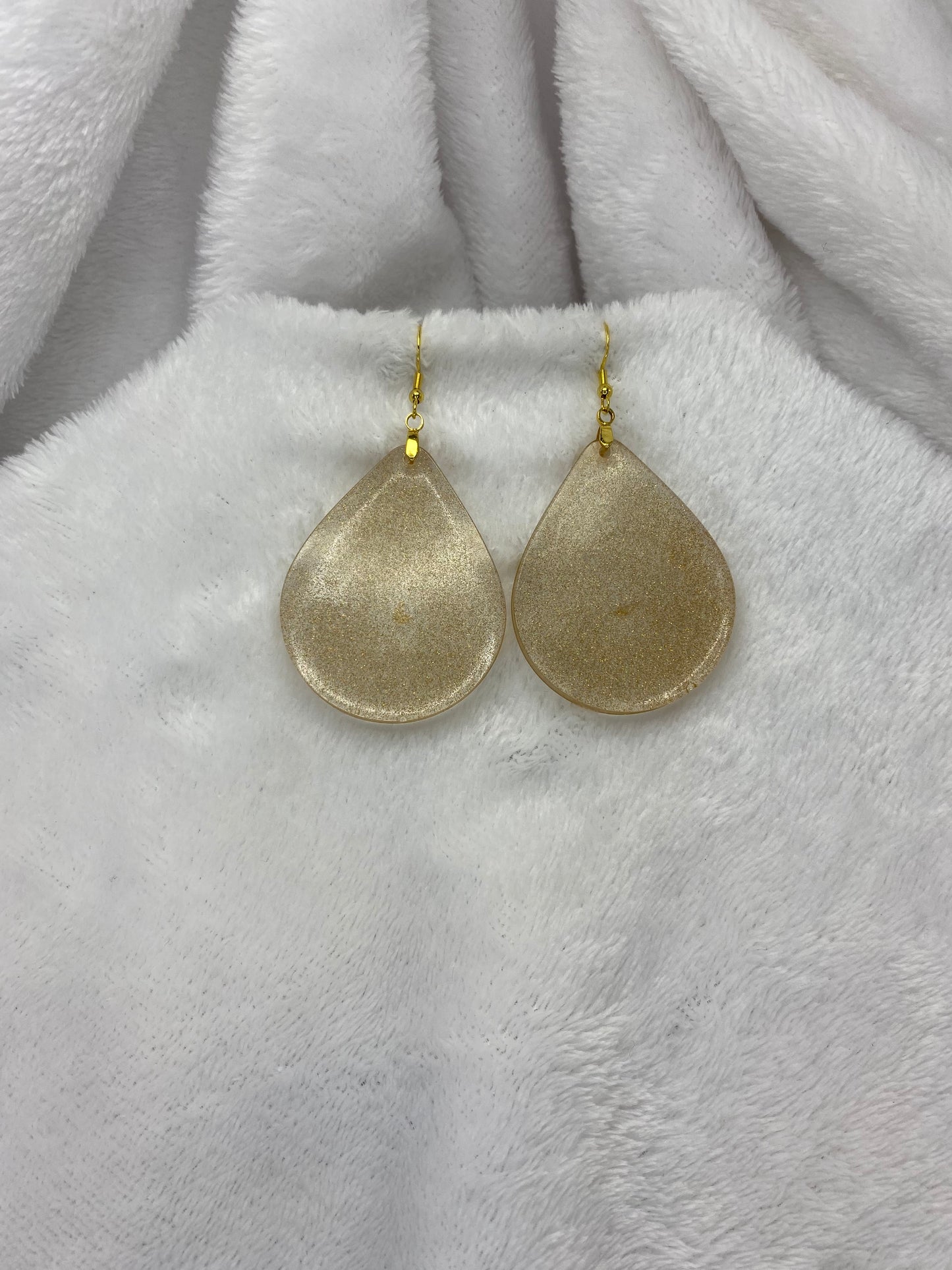 Gold Holographic Glitter Earrings