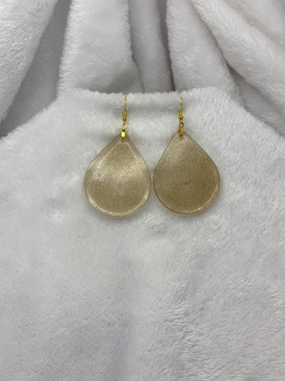 Gold Holographic Glitter Earrings